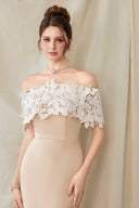 Florentia Embellished Butterfly Lace Off-Shoulder Evening Gown for women, from CALISTA, The Viet Concept