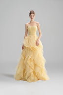 LINH PHUNG • Marea Couture Strapless Organza Ballgown Evening Dress