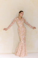 Heli Ostrich Feather Lace Couture Dress for women, from ARTI, The Viet Concept 