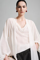 Ivory Tulle Top with Scarf for women, from Lecia, the Viet Concept 