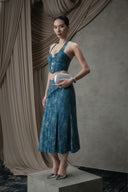 Verdigris Enamel Couture Gown for women, from MOC NHU, The Viet Concept