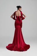 Red Strapless Rosabella Long Dress For Women, from DUONG ATELIER, The Viet Concept