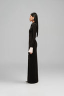 Black Midnight Shirt  Maxi Dress for women, from Guyehi Stuido, The Viet Concept