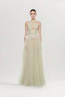 Lyra Peach Tulle Evening Gown for women, from JOSEPHINE, The Viet Concept 