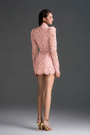 IHF STUDIO • Virelle Vine Floral Lace Heart-Cutout Mini Dress