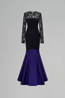 Luxury Long Sleeves Guipure Lace Mermaid Gown With Pleated Hem for women, from IHF ATELIER, The Viet Concept 