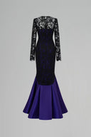 Luxury Long Sleeves Guipure Lace Mermaid Gown With Pleated Hem for women, from IHF ATELIER, The Viet Concept 