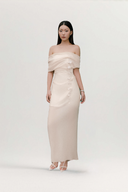 White Lasvian Midi Dress for women, from WHITE PLAN, The Viet Concept 