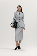 Gray Novber Midi Skirt for women, from WHITE PLAN, The Viet Concept