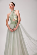 Karen Hand-Draped Mesh Evening Gown for women, from DANG PHONG DESIGNER, The Viet Concept