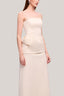 Cream Van Thach A-line Spaghetti Strap Chenille Maxi Dress for women, from TINH, The Viet Concept 