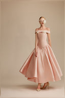 WHITE PLAN • Lucent Couture Taffeta Evening Maxi Dress