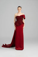 21SIX • Samirah Silk Taffeta & Tulle Crystal-Embellished Couture Gown
