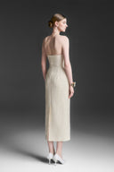 Evora Éclat Halter Velvet Midi Dress for women, from MAISON DES COPAINS, The Viet Concept 