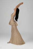 Fleur Halter Neck Top & Peplum Skirt Set for women, from Guyehi Studio, The Viet Concept 