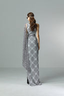 Murmur Asymmetric Glitter Jacquard Dress for women, from SORAMAME, The Viet Concept
