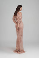 Nude Pink Vespera Maxi Dress for women, from POEM, The Viet Concept 