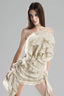 Khaki Strapless Mini Dress for women, from Must Have, The Viet Concept