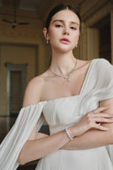 LARMES • Clara Bronze Draped Evening Gown