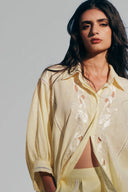 Yellow Linen Shirt for women, from Xits, The Viet Concept 