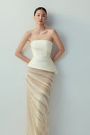 BYDI • Sela Ombre Taffeta & Mesh Mermaid Evening Gown