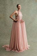 Velina Étoile Draped Chiffon Gown for women, from DUONG ATELIER, The Viet Concept