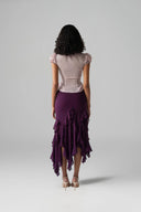 Namy Asymmetrical Ruffle Low-Rise Skirt for women, from HUELLEY HUELLEY, The Viet Concept