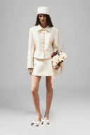 Cream Gianna Oversized Short Vest for women, from HUONG, The Viet Concept 
