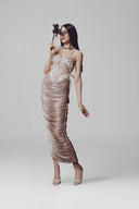 Brown Ophelia Dress for women, from La Vierge, The Viet Concept 