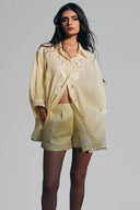 Yellow Linen Shirt for women, from Xits, The Viet Concept 