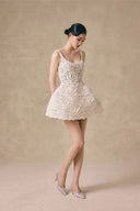 Blossomme 3D Floral Organic Lace Mini Dress With Shorts for women, from VONTIER DE MONTIER, The Viet Concept