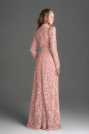 IHF STUDIO • Vine Crystal-Embellished Floral Lace Heart-Cutout Maxi Dress