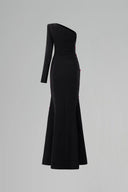 Midnight Bloom One-Shoulder Mermaid Crystal Evening Gown for women, from IHF ATELIER, The Viet Concept 