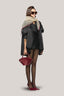 Black Latonya Asymmetric Double Breasted Poly Organza Coat for women, from Das La Vie, The Viet concept