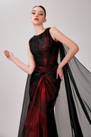 Elina Ombre Draped Organza Evening Gown for women, from DANG PHONG DESIGNER, The Viet Concept