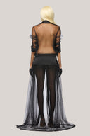Reyes Shirt See-Through Organza Voile Floor Length Dress for women, from Das La Vie, The Viet Concept 