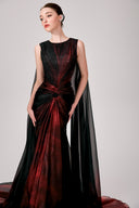 Elina Ombre Draped Organza Evening Gown for women, from DANG PHONG DESIGNER, The Viet Concept