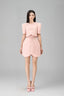 Moona Cropped Jewel Neck Nacre Taffeta Top for women, from Lam Khue, The Viet Concept