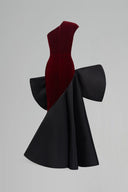 Celestine One-Shoulder Velvet Bow Mermaid Evening Gown for women, from IHF ATELIER, The Viet Concept 