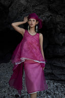 Rosette Embroidered Organza Tank Top for women, from CAOSTU, The Viet Concept
