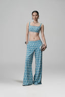 MOC NHU • BTMA Fin Motif Embellished Denim Couture Gown