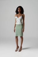 Anne Jacquard Silk Open-Back Top for women, from HUELLEY HUELLEY, The Viet Concept