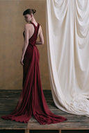 DUONG ATELIER • Valentina Halter Silk-Chiffon Floor-Length Dress