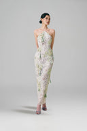 Water Lily 3D Floral Sequined Fishtail Maxi Dress for women, from VONTIER DE MONTIER, The Viet Concept