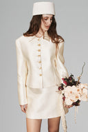 Cream Gianna Oversized Short Vest for women, from HUONG, The Viet Concept 