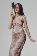 Brown Ophelia Dress for women, from La Vierge, The Viet Concept 