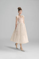 LINH PHUNG • Ravelle Floral Lace A-Line Midi Dress
