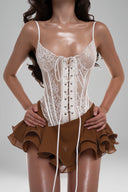 White Mie Mini Dress for women, from Huelley Rose, The Viet Concept 