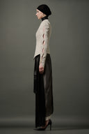 LE LAM AMARÉ • Silk Organza Sculpted Pencil Skirt