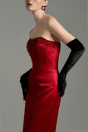 Crystelle Rouge Crystal Embellished Corset Maxi Dress for women, from IHF STUDIO, The Viet Concept 